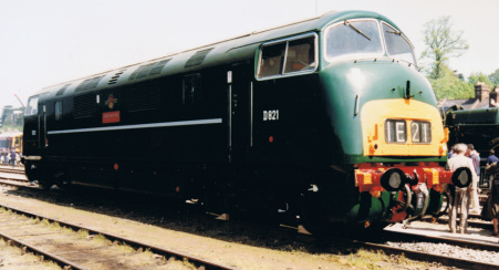 'Warship' class number D821'Greyhound' at Riverside freight yard, Exeter